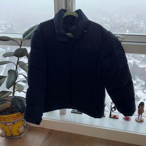 The North Face Navy Sherpa Nuptse Jacket